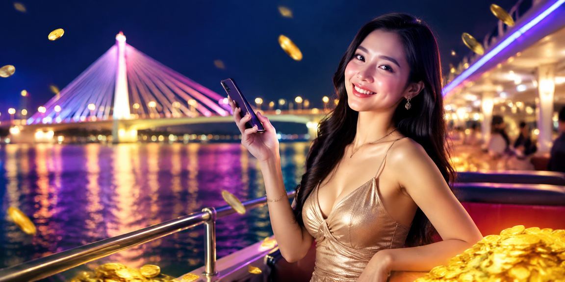 Người dùng tại Cần Thơ sử dụng ứng dụng casino trong không gian neon hiện đại